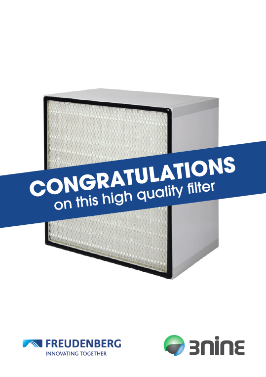 HEPA filter for 3nine oil mist eliminator