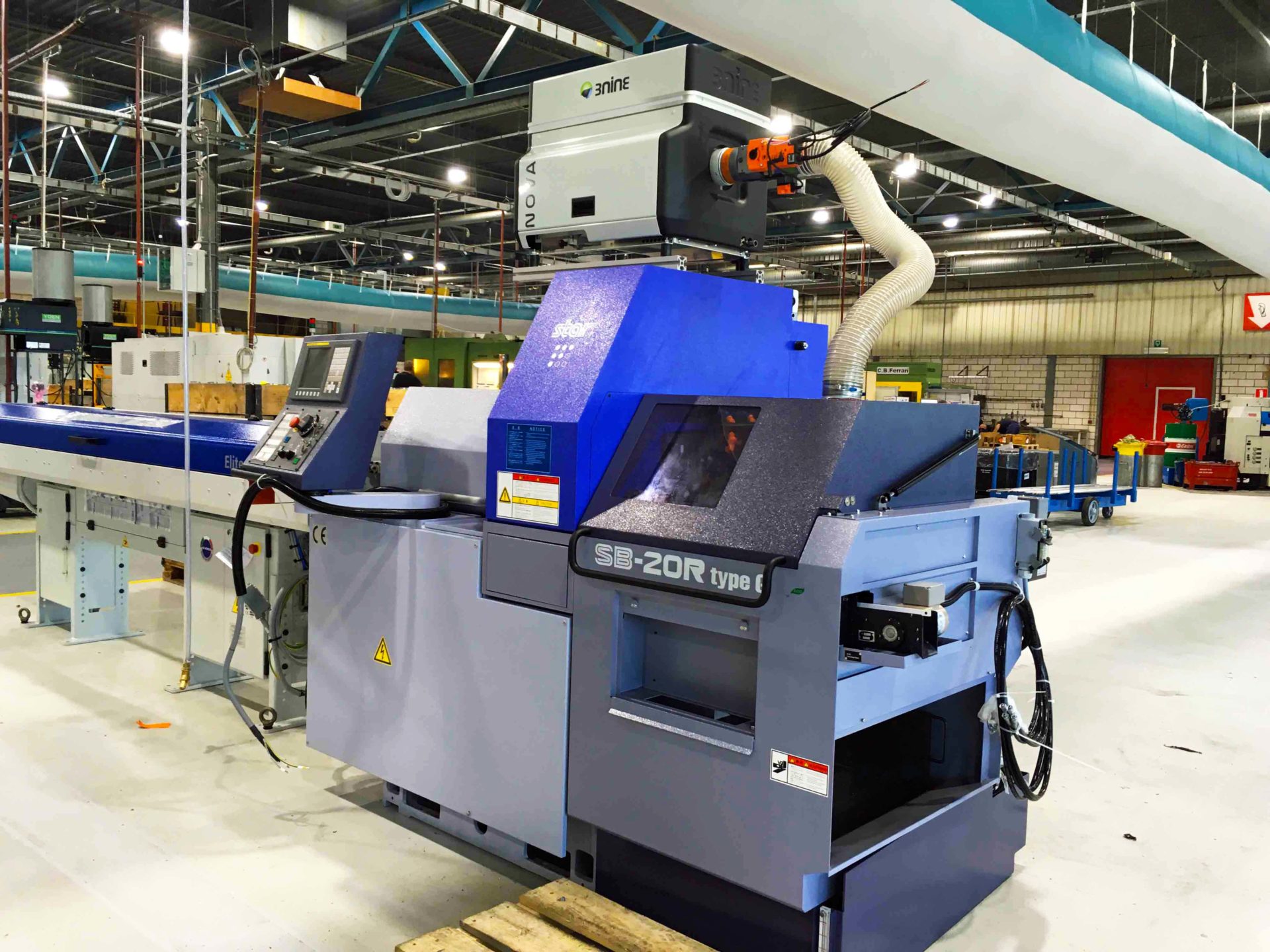 The 3nine oil mist eliminator Nova installed on a Star SB20R CNC